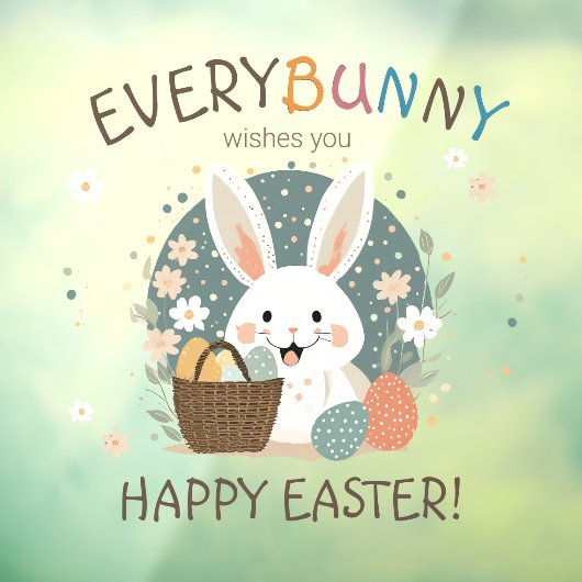 イースターバニー卵バスケットID1013 ウィンドウサイン (シート3)