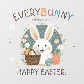 イースターバニー卵バスケットID1013 ウィンドウサイン (シート)