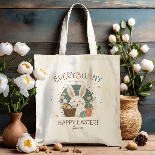 イースターバニー卵バスケットID1013 トートバッグ