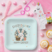 イースターバニー卵バスケットID1013 ペーパープレート (パーティー)