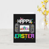 イースターバニー卵狩りゲーマーキッズボーイズメンズビデオG カード (黄色い花)