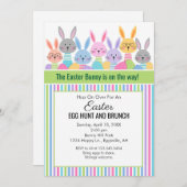 イースターバニー卵狩り招待状 招待状 (正面/裏面)