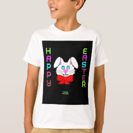 イースターバニー少年ホワイトベーシックTシャツ Tシャツ