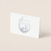 イースターバニー希望のシルバー 箔カード (正面)