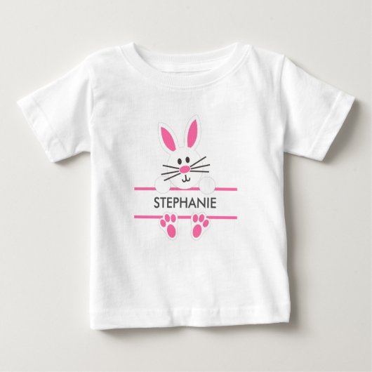 イースターバニー幼児ドレス ベビーTシャツ (正面)