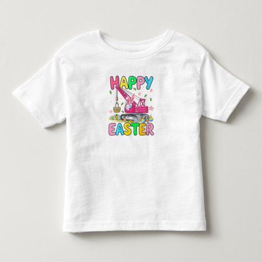 イースターバニー建築おもしろい トドラーTシャツ (正面)