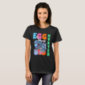 イースターバニー恐竜Tレックス子供の卵狩りEa Tシャツ (正面フル)