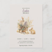 イースターバニー招待状はがき ポストカード (正面)