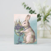 イースターバニー持ち有色卵 シーズンポストカード (スタンド正面)