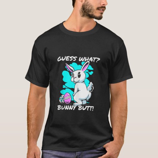 イースターバニー推測どのバニーお尻タンクトップ Tシャツ (正面)