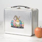 イースターバニー春かわいい格言イースターエッグ狩り メタルランチボックス (インサイチュ)