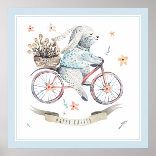 イースターバニー春の花 ポスター (正面)
