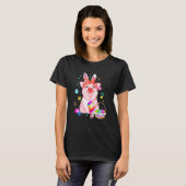 イースターバニー春ピグボウ卵狩りバスケットコル Tシャツ (正面フル)