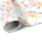 イースターバニー春フローラ ラッピングペーパー (ロールコーナー)