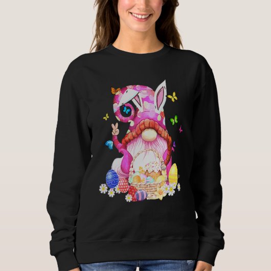 イースターバニー春格言イースターエッグ狩りとB スウェットシャツ (正面)