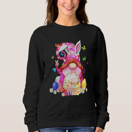 イースターバニー春格言イースターエッグ狩りとB スウェットシャツ (正面)
