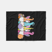 イースターバニー春格言イースターエッグ狩りとB フリースブランケット (正面(横))