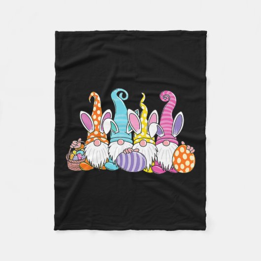 イースターバニー春格言イースターエッグ狩りとB フリースブランケット (正面)