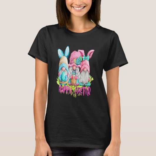 イースターバニー春格言イースターエッグ狩りとB Tシャツ (正面)