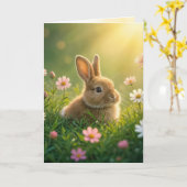 イースターバニー春草原 カード (黄色い花)