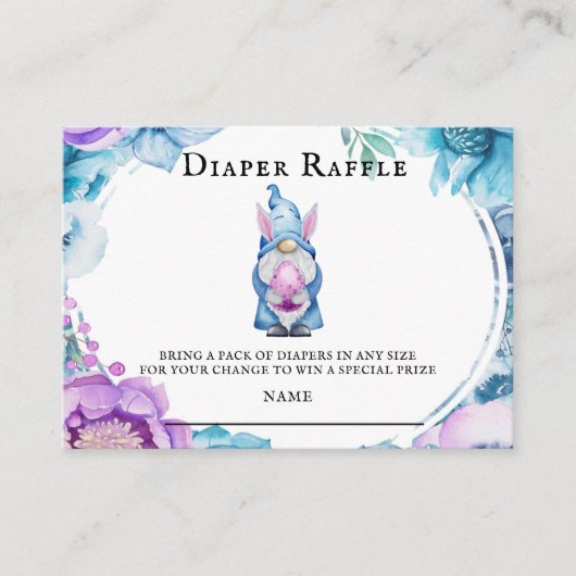 イースターバニー格言おむつラッフルエンクロージャカード 名刺 (正面)