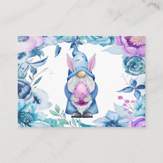 イースターバニー格言おむつラッフルエンクロージャカード 名刺 (裏面)