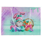 イースターバニー格言とバスケット卵 ラージペーパーバッグ (裏面)