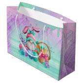 イースターバニー格言とバスケット卵 ラージペーパーバッグ (裏面アングル)