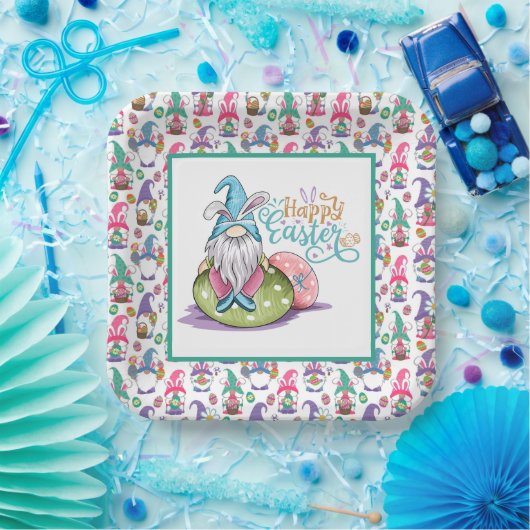 イースターバニー格言 ペーパープレート (パーティー)