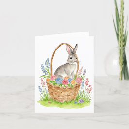 イースターバニー水彩イースターカード4 サンキューカード