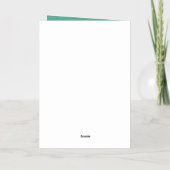 イースターバニー水彩花 箔グリーティングカード (裏面)