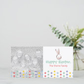 イースターバニー水玉模様フォトカード シーズンカード (スタンド正面)