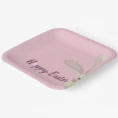 イースターバニー水玉模様 ペーパープレート (傾斜あり)