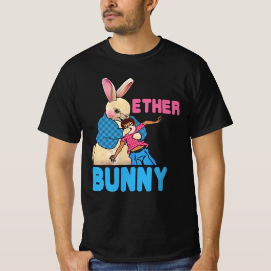 イースターバニー犯罪誘拐ボーイホラーイースターデー Tシャツ (正面)