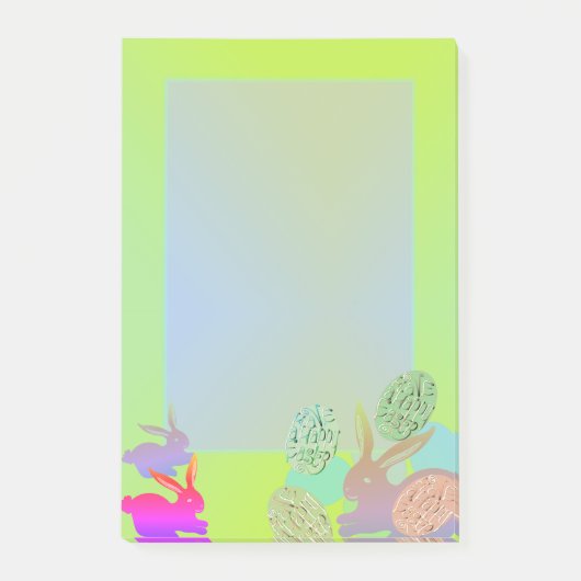 イースターバニー玉子文房具のポストイット注記 ポストイット (正面)