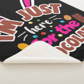 イースターバニー私はチョコレートのためにここにいる シェルパブランケット (3/4)