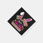 イースターバニー私はチョコレートのためにここにいる スタンダードカクテルナプキン (角)