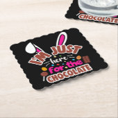 イースターバニー私はチョコレートのためにここにいる ペーパーコースター (アングル)