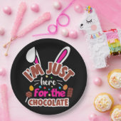 イースターバニー私はチョコレートのためにここにいる ペーパープレート (パーティー)