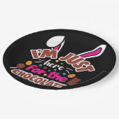 イースターバニー私はチョコレートのためにここにいる ペーパープレート (アングル)