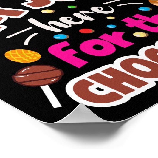 イースターバニー私はチョコレートのためにここにいる ポスター (角)