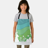 イースターバニー紙カットグリーン自然春 エプロン (インサイチュ)