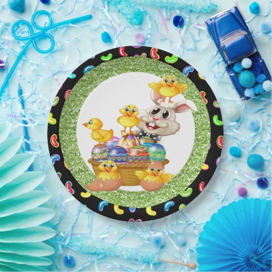 イースターバニー紙プレート ペーパープレート (パーティー)