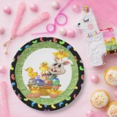 イースターバニー紙プレート ペーパープレート (パーティー)