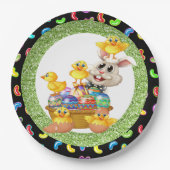 イースターバニー紙プレート ペーパープレート (正面)