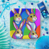 イースターバニー紙プレート ペーパープレート (パーティー)