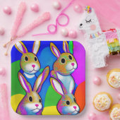 イースターバニー紙プレート ペーパープレート (パーティー)