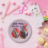 イースターバニー絵を描と卵 ペーパープレート (パーティー)