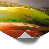 イースターバニー絵を描ポートレート ポスター (角)