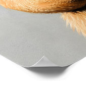 イースターバニー絵を描ポートレート ポスター (角)